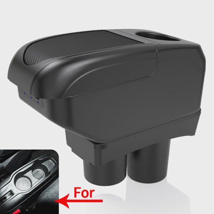 For Peugeot 301 Armrest box Car Retrofit parts Interior Storage box Auto parts with cup holder