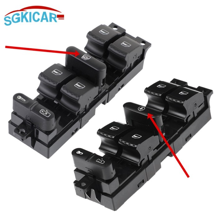 1J4959857D 1J4959857B 10 Pins Car Power Master Window Switch For VW Golf MK4 Jetta Bora Passat B5 S