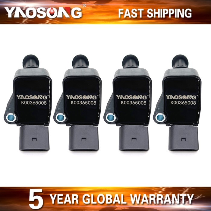 4pcs Ignition coil For Beijing BAIC BJ40 BJ80 40 80 2.3T K00365008