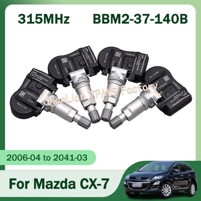 1/4pcs BBM2-37-140B Tire Pressure Monitor Systems For Mazda CX-7 CX-9 5 3 2 315MHz TPMS Tire Sensor