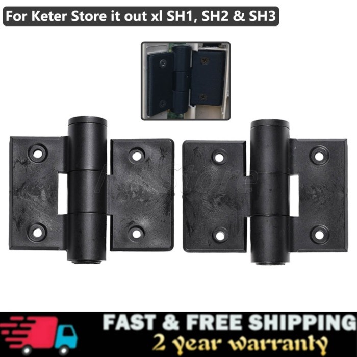 x2 Replacement Hinge For Keter Store It Out XL SH1 SH2 SH3 674644 674645 674646