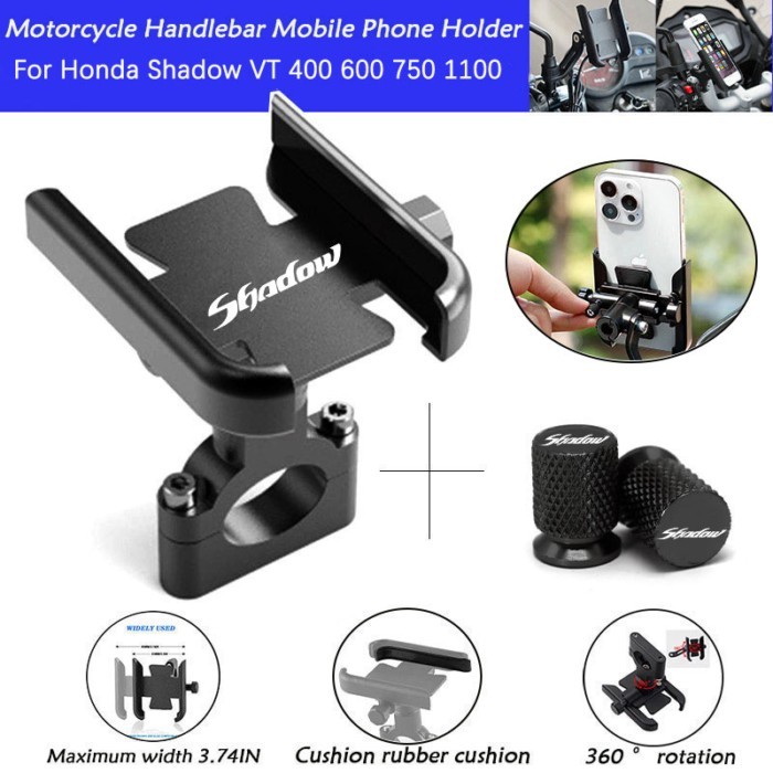 For Honda Shadow VT 400 600 750 1100 VT400 VT600 1300 Accessories Motorcycle Handlebar Mobile Phone