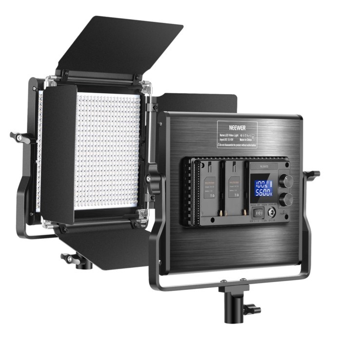 Upgraded 660 LED Video Light Dimmable Bi-Color LED Panel With LCD Screen For Studio, YouTube Video