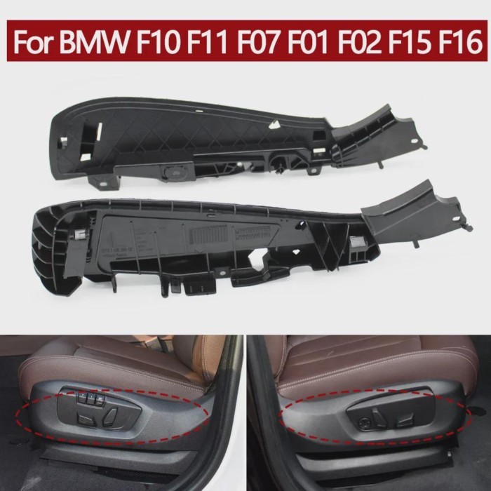 Car Front Seat Side Bracket Plastic Track Rail Cover Support For BMW 5 M5 GT6 X5 X6 7 F10 F11 F15 F