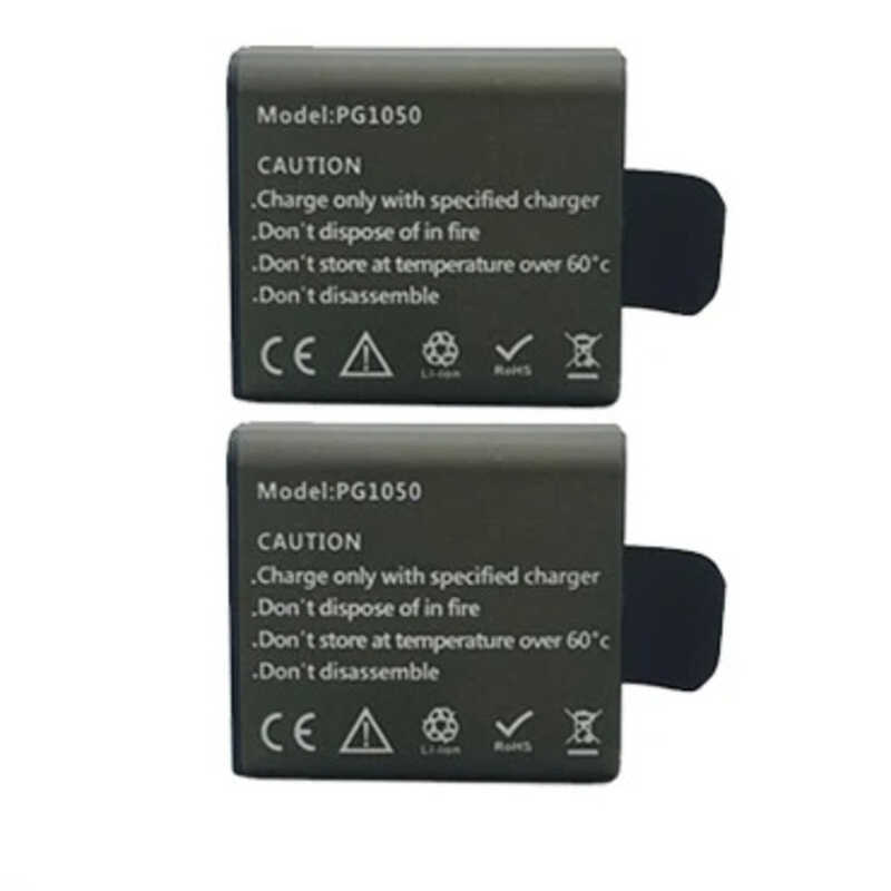 ▥ Pg1050 Mah แบตเตอรี่กล้อง Action Dual Charger สําหรับ SJCAM Sj4000 AIR EKEN H9r H8 AKASO Apex