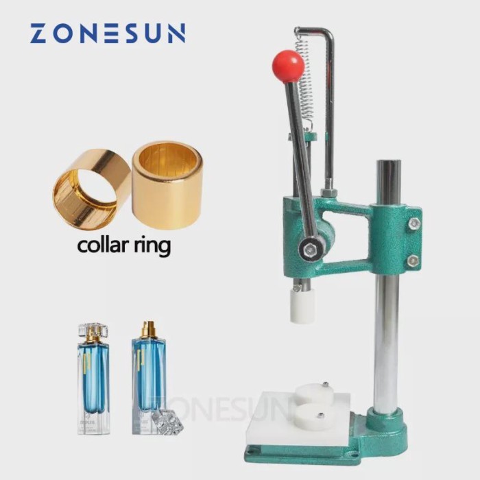 ZONESUN Perfume Glass Bottle Capping Machine Perfume Crimping Machines Spray Bottle Perfume Collar