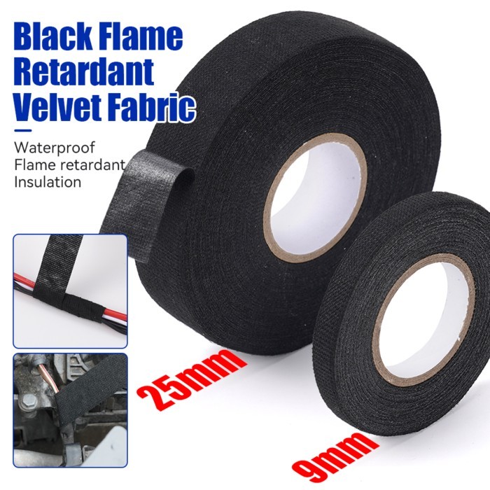 Electrical Tape Heat Resistant Velvet Fabric Tape Automotive Fabric Adhesive Cloth Waterproof Insul