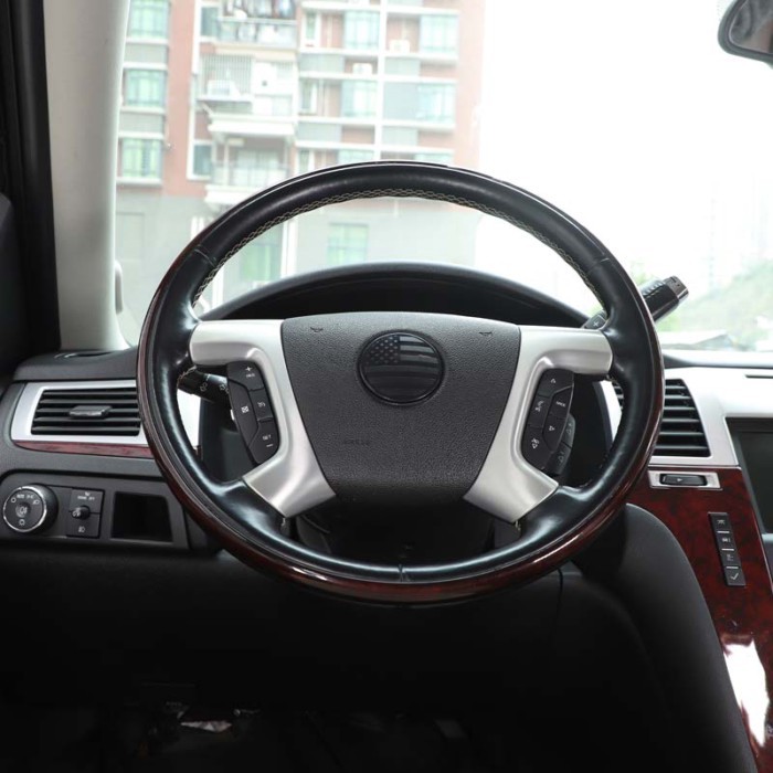 For Cadillac Escalade 2007-2014 car logo cover Car steering wheel logo cover Interior decoration ac