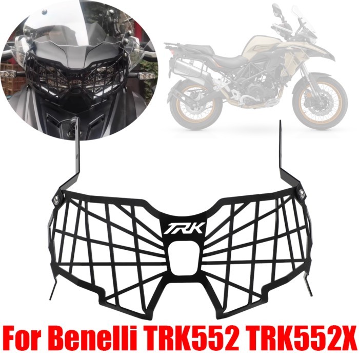 For Benelli TRK552 TRK552X TRK 552 X 552X 2024 Motorcycle Accessories Headlight Guard Protector Hea