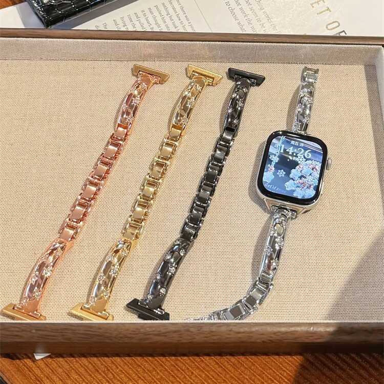 สายโลหะ Buchirati เหมาะสําหรับสาย Apple iwatch10/987654321SE Strap