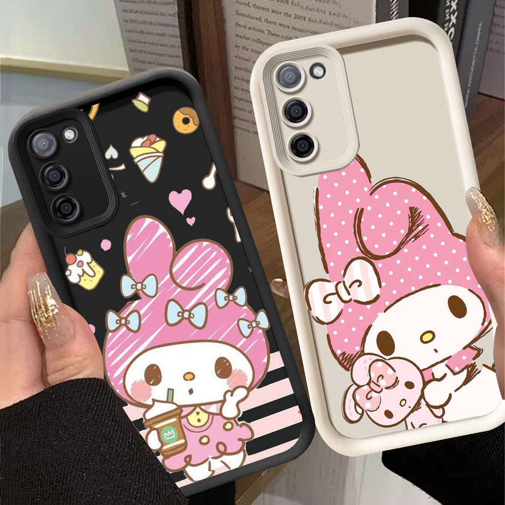 G-1 Cute_Melody Casing สําหรับ Samsung A02S F02S A03S M02 M02S A03 Core A02 สีดําและสีขาว