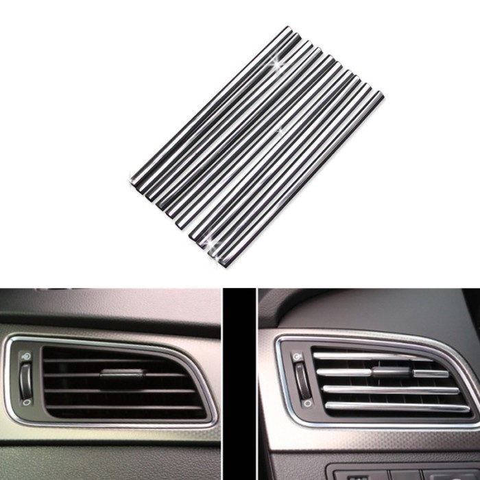 Car-styling 2018 New U Shaped DIY Air Vent Grille Decoration for Audi A1 A2 A3 A4 A5 A6 A7 A8 B5 B6