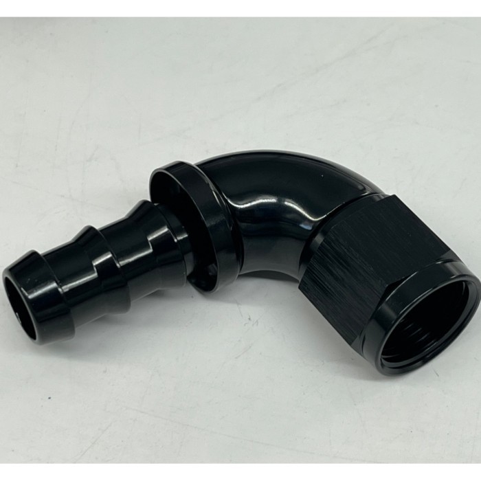 Haofa black an6 an8 an10 one piece full flow push lock hose end 6AN 8AN 10AN 12AN 45/90 degree push