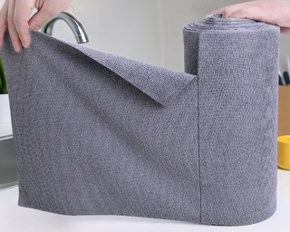 มือฉีกม้วนแพ็คเศษผ้าไมโครไฟเบอร์เปียกแห้งครัวทําความสะอาดผ้า…