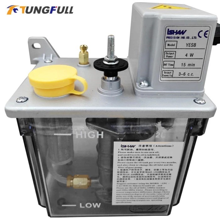 2L Intermittent Oiler Lubricating Oil Pump 110V/220V 4W YESB Electric Lubrication Pump INT Time 3/5