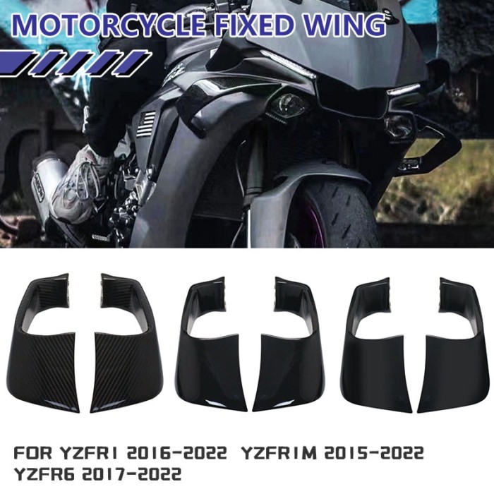 R1 Winglet for Yamaha R1 2015-2022 R6 2017-2022 Fixed Wind Wing R1M 2015 - 2022 Motorcycle Fairing