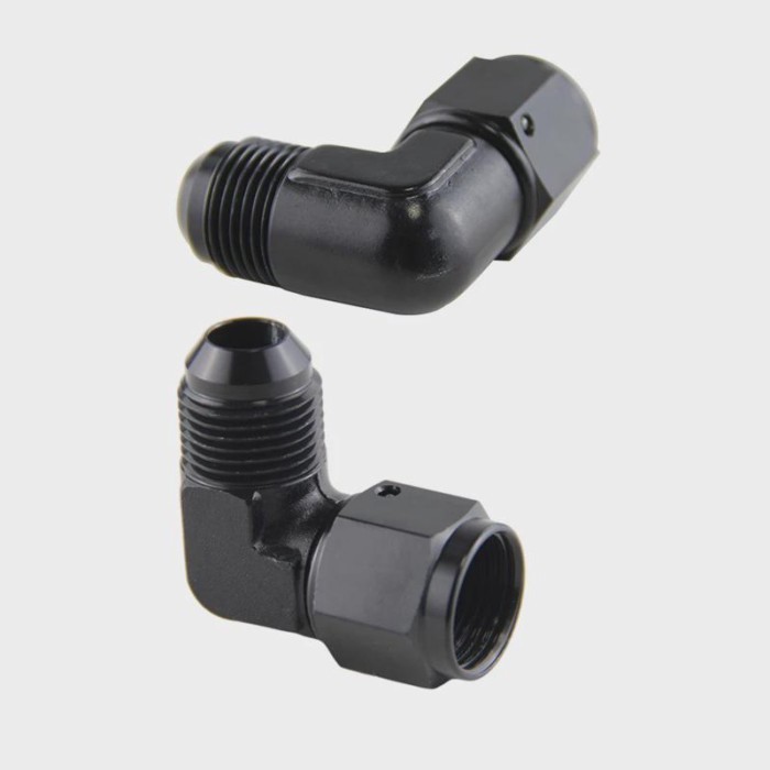 2PCS AN3 AN4 AN6 AN8 AN10 AN12 Female to 3AN-12AN Male 90 Degree Flare Swivel Hose Fitting Adapter