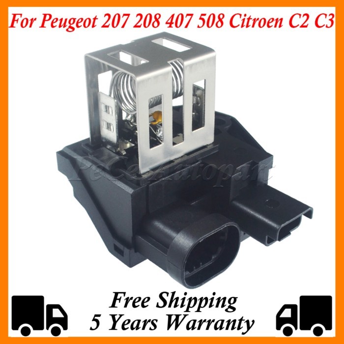 For Peugeot 207 208 407 508 Citroen C2 C3 DS3 Radiator Fan Motor Relay Resistor 1267J6 98372A01 982