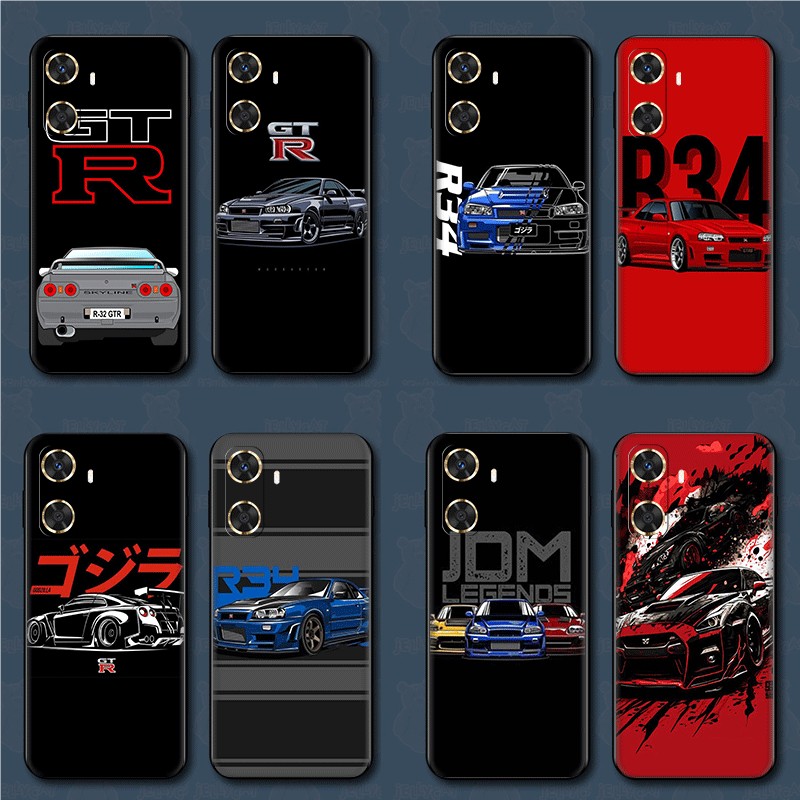 Huawei Nova 2i 2 Lite 3 3i 4E 5i 5T 7 10 SE 8i Y61 TPU เคสโทรศัพท์นุ่มฝาครอบป้องกัน GTR JDM รถ