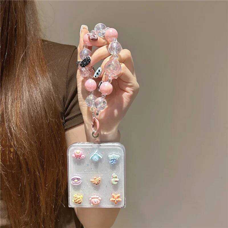 ▥ Kawaii Starfish Shells Phone Case For Samsung Galaxy Z Flip 7 6 3 Flip6 Fold7 Fold 5 4 Cases