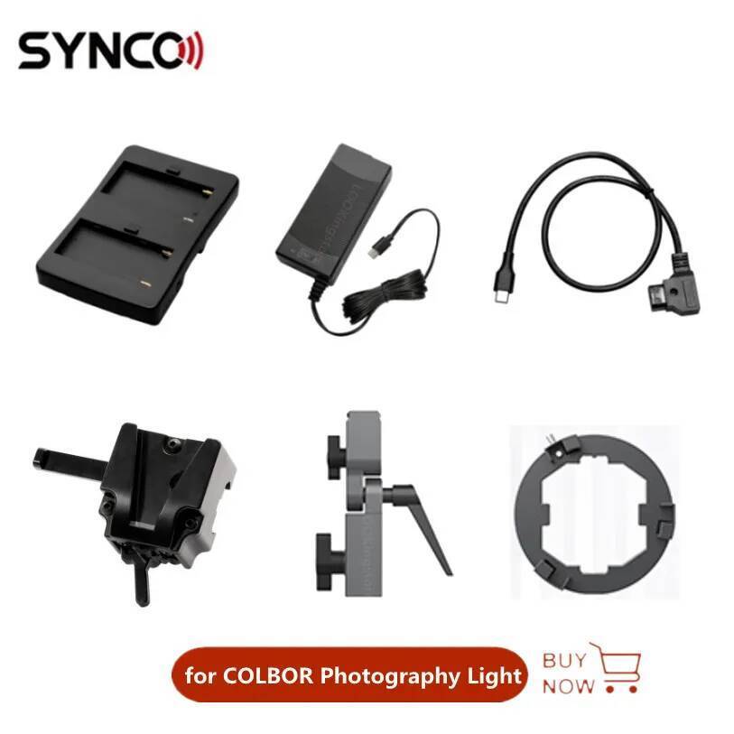 SYNCO การถ่ายภาพอุปกรณ์เสริม V Mount แบตเตอรี่/สายไฟ/Bowens อะแดปเตอร์แหวนสําหรับ SYNCO COLBOR CL60 