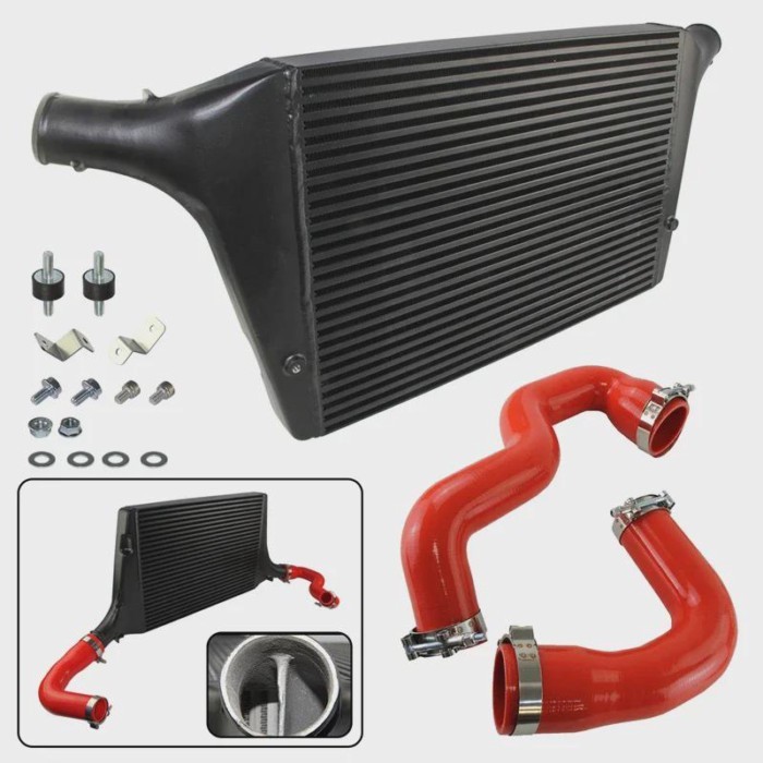 Intercooler Performance Black Painted Kit FitS For Audi A4 B8 A5 B8 2.0TDI  2.7TDI  3.0TDI