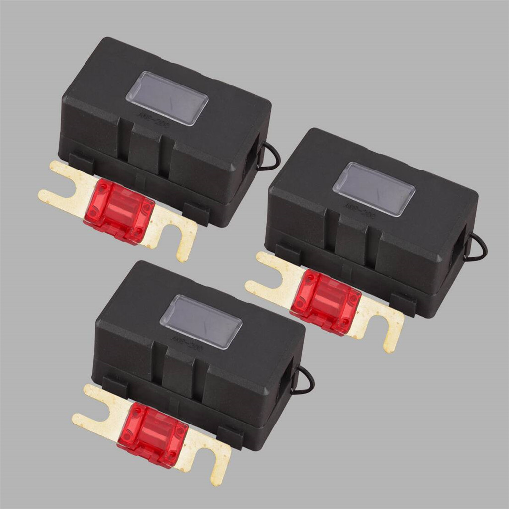 3 x Car Fuse Holder Block & 50A Fuse Kits Circuit Protection กันฝุ่น