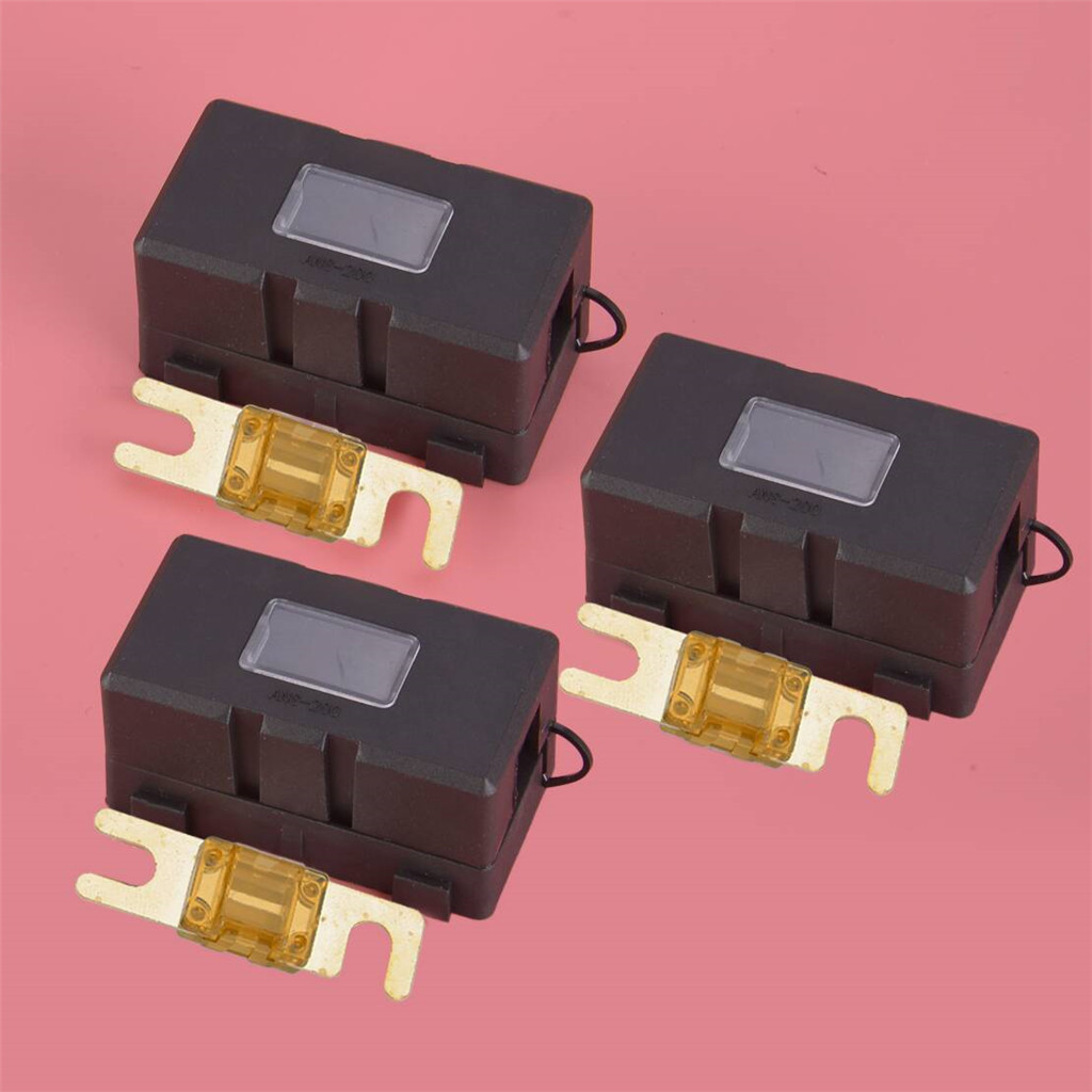 3 x Car Fuse Holder Block & 40A Fuse Kits Circuit Protection กันฝุ่น