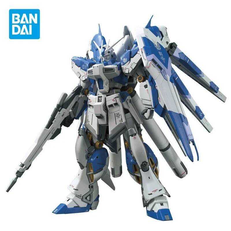 Bandai Gundam Anime Assembly Model RG 1/144 RX-93-V2 Hi-V Gundam Action Figures Collectible Genuine