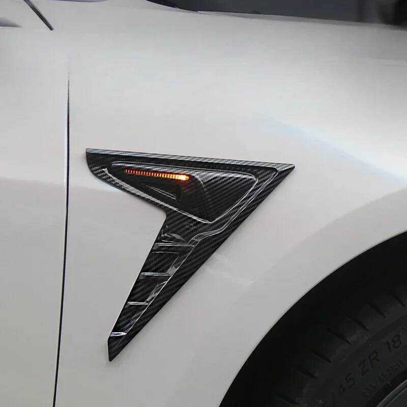 ▥ Hw4.0 Side Camera Cover For Tesla Model 3 Y 2Pcs Thunder Leaf Board Protective Highland 2024