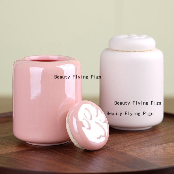 Ceramic Urn for Ashes Claw Print Pattern Cover Ceramic Jar Mini Cremation Urn Small Bird, Small Cat