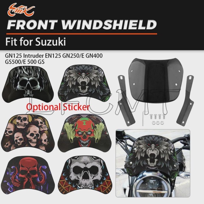 For Suzuki GN125 Intruder EN125 GN250/E GN400 GS500/E 500 GS Motorcycle Windscreen Windshield Wind