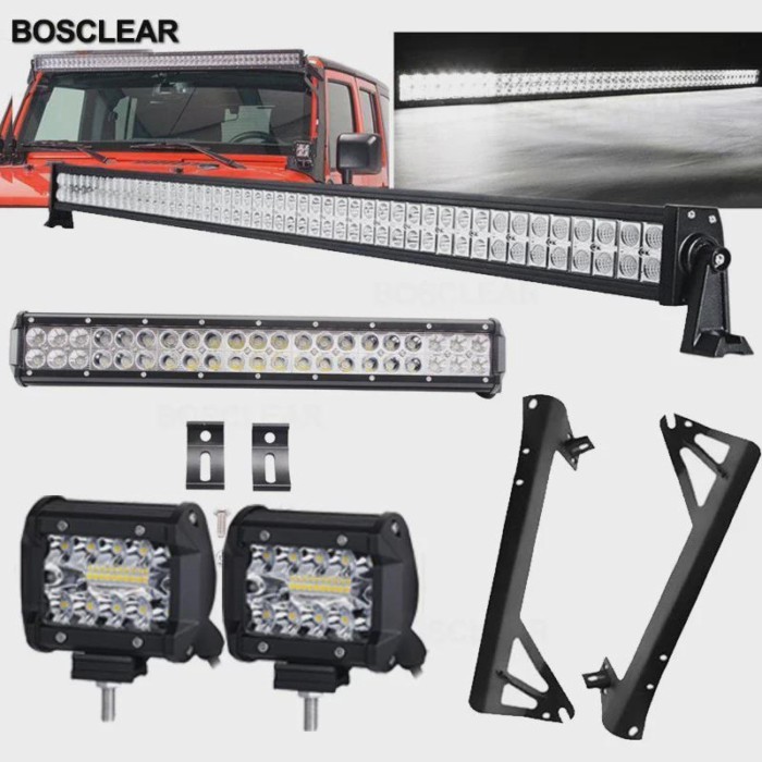 52" LED Light Bar Windshield Mounting Bracket for Light Bar 52inch For SUV 4X4 Trucks ATV Tractor B