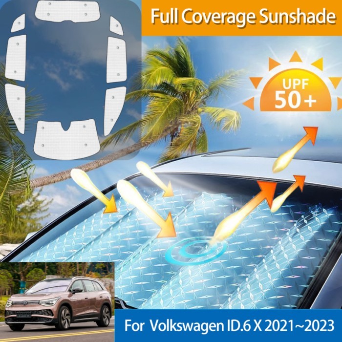 For Volkswagen ID.6 X VW ID6 X 2021 2022 2023 Car Full Sunshades Auto Accessories Anti-UV Protectio