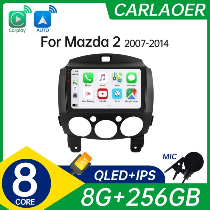 2 din Android Auto Carplay Car Radio Multimedia  For MAZDA 2 Mazda2 2007-2014  Car Android Video St