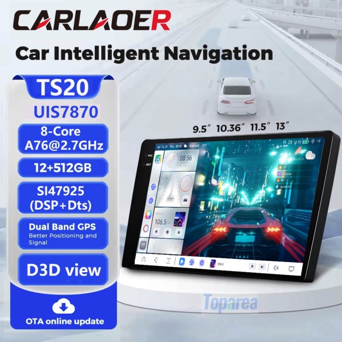TS20 7870 Android 13 Car Radio Carplay Multimedia Player Universal 9 "GPS 2din For VW Nissan Hyunda