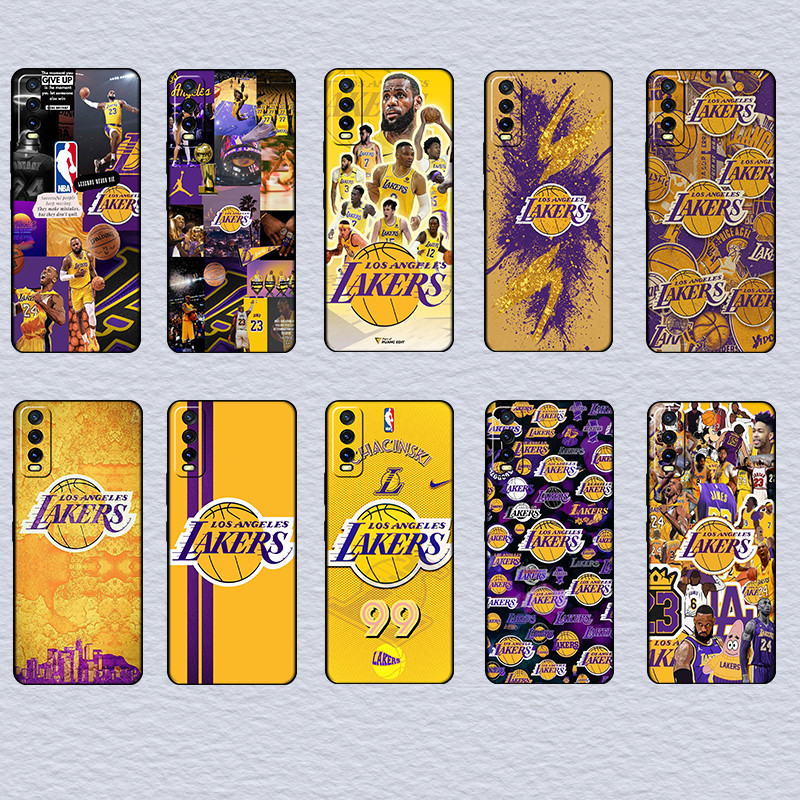 สําหรับ VIVO V27 V27E V29 S1 Pro V29E S7E S7 LAKERS เคสโทรศัพท์ TPU สีดํานุ่ม