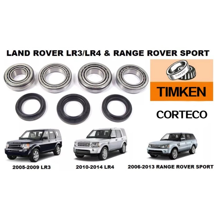 For Land Rover LR3 LR4 Range Rover Sport Front Differential Bearing Kit Diff Rebuild