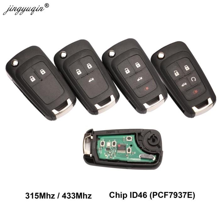 jingyuqin 2/3/4/5 Buttons Car Remote Key DIY for OPEL/VAUXHALL Astra J Corsa E Insignia Zafira C 20
