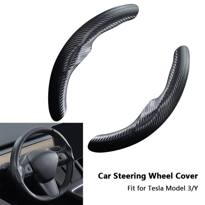 Car Steering Wheel Cover For Tesla Model 3/Y Microfiber Leather Anti Slip Car Steering Wheel Access