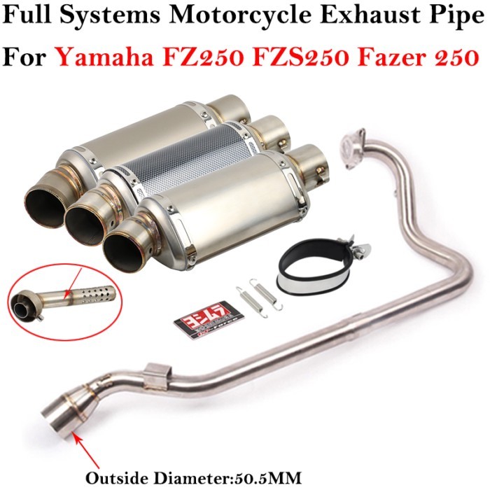 For Yamaha FZ250 FZS250 FZS FZ Fazer 250 Motorcycle Exhaust Full System Escape Modified Muffler Fro