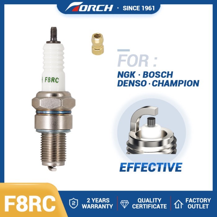 1PC Spark Plug TORCH F8RC Replace for 5422/BR8ES Denso W24ESR W24ESR-U Champion OE108 PSA 7381.55 H