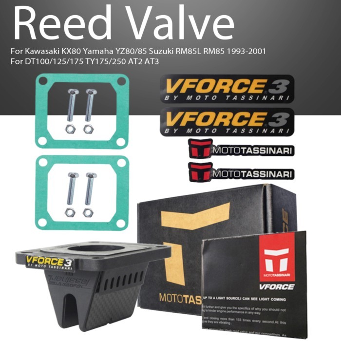 VForce 3 V382S-A Reed Valve System For Kawasaki KX80 Yamaha YZ80/85 Suzuki RM85L RM85 1993-2001 DT1