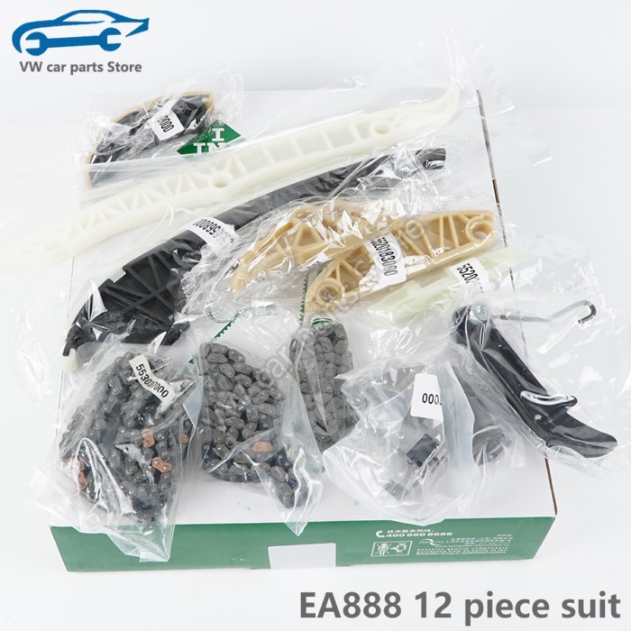 12-Piece Timing Repair Kit Timing Chain For Audi Q3 Q5 A3 A4 A5 A6 A7 EA888 Gen2/3 VW Golf MK6 GTI