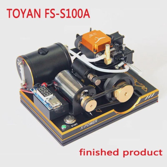TOYAN FS-S100A Mini 4-Stroke Engine Model 12V Gasoline Methanol DC Generator with USB Phone Charger