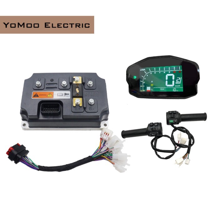 LAN DE/VOTOL EM260S BLDC Controller 72V Boost 500A 6KW-8KW with DKD ONE-LIN Display and T08 Throttl