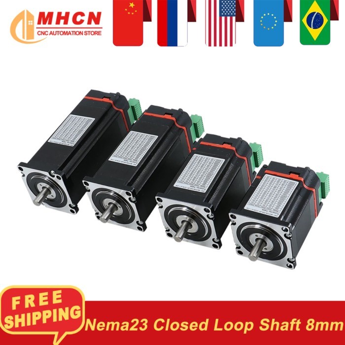 MHCN Nema23 Closed Loop Stepper Motor 1.2Nm 2Nm 2.5Nm 3Nm Shaft Diameter 8mm Integrated Digital Hyb