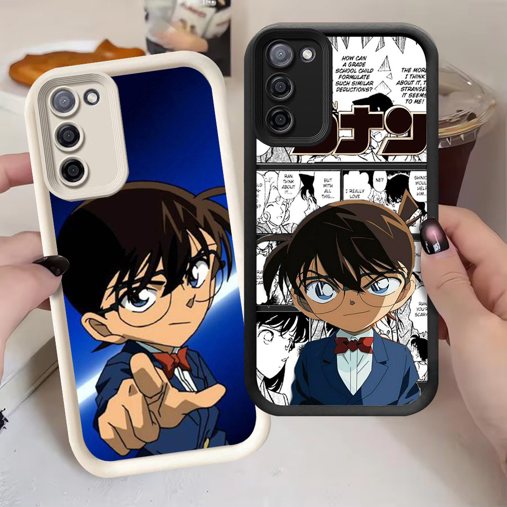 G-47 Detective Conan Casing สําหรับ Samsung A31 S20 FE A71 A51 สีดําและสีขาว
