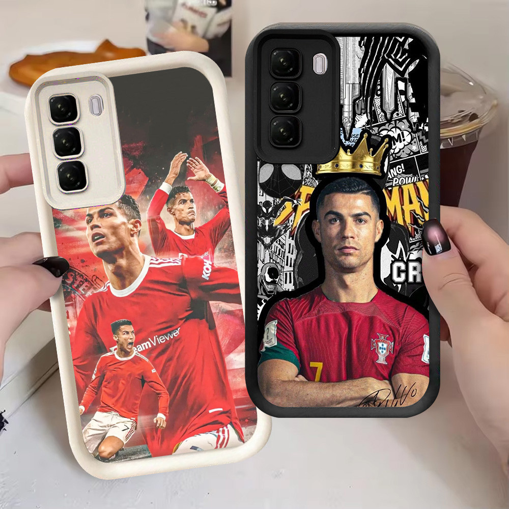 G-50 CR7 Ronaldo Casing สําหรับ Infinix HOT 60i 50 50i 60 Pro Plus สีดําและสีขาว