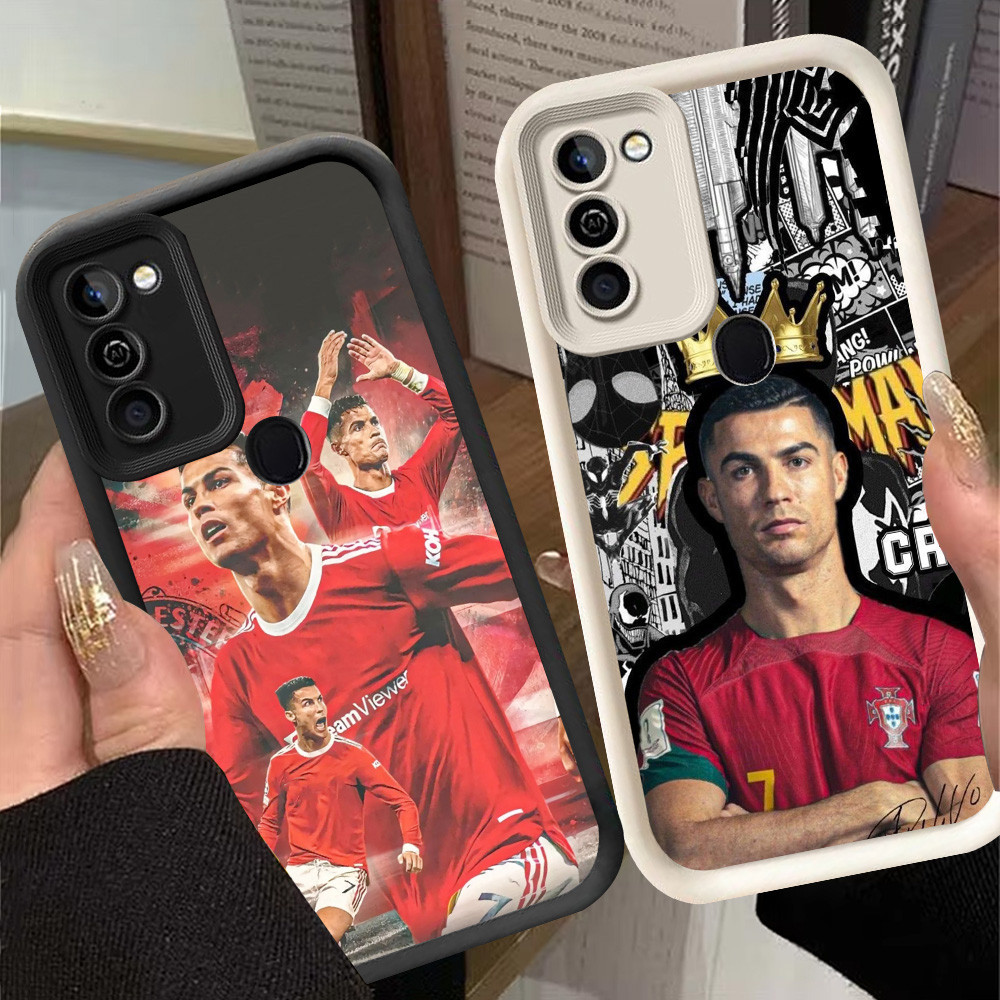 G-50 CR7 Ronaldo Casing สําหรับ Infinix Smart 10 6 5 Plus สีดําและสีขาว